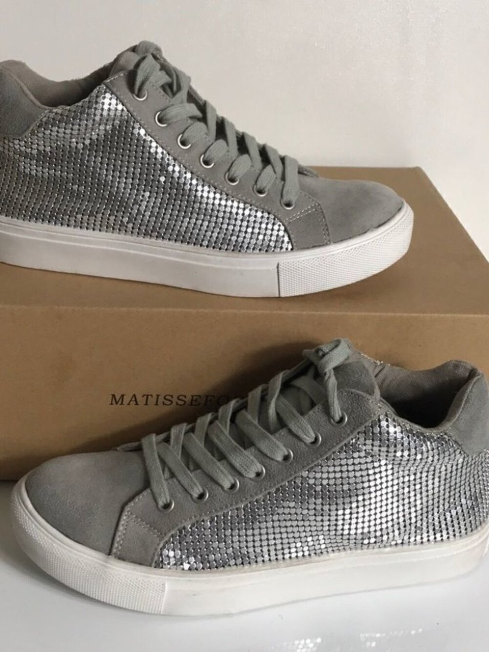 COCONUTS by Metisse Downtown Metallic Mesh Sneakers